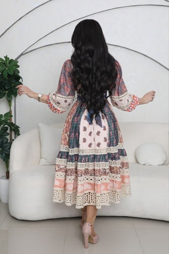 فستان ميد مشجر براند