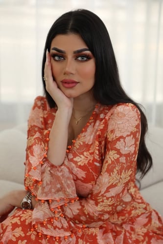 فستان ميد مشجر اورنج