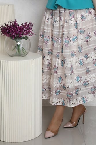 طقم مشجر بلونين