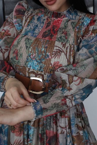 فستان مشجر انيق وحصري