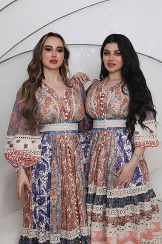 فستان ميد مشجر براند