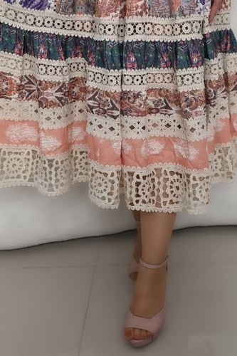 فستان ميد مشجر براند