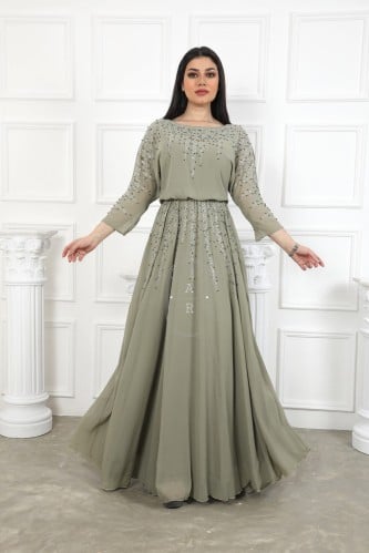 فستان سهره ساتر بتطريز شك