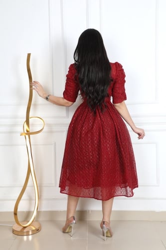 فستان سهره ب كم حيران احمر