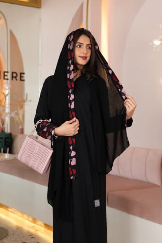 عباية الهبة بتطريز قلوب