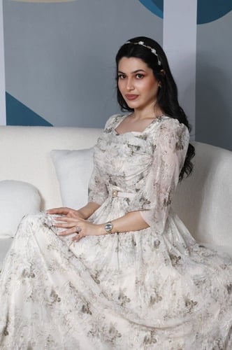 فستان مشجر ستايل مختلف