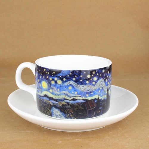 كوب فان جوخ مع صحن 170 مل