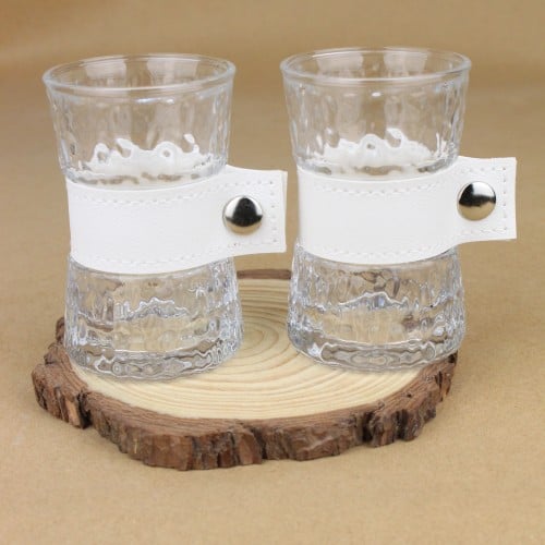 بيالة شاي بمكسة جلد 100 مل (حبتين)