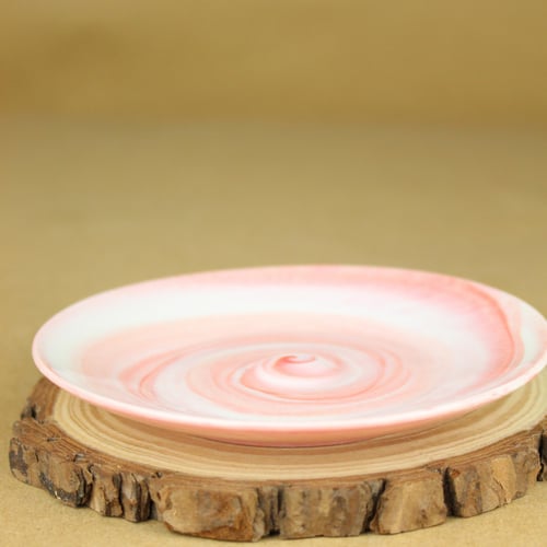 كوب قهوة تركية مع صحن لون وردي 80 مل