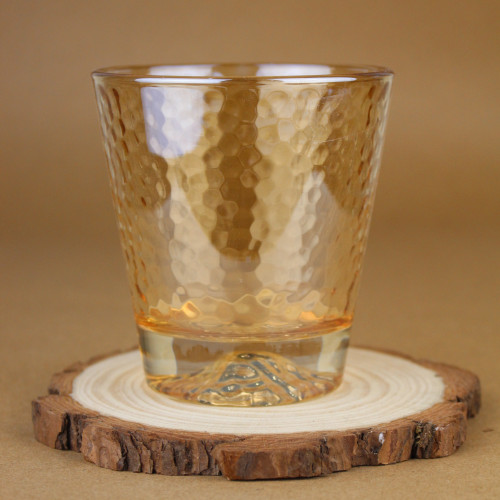 كوب قهوة زجاج ذهبي مزخرف 250 مل