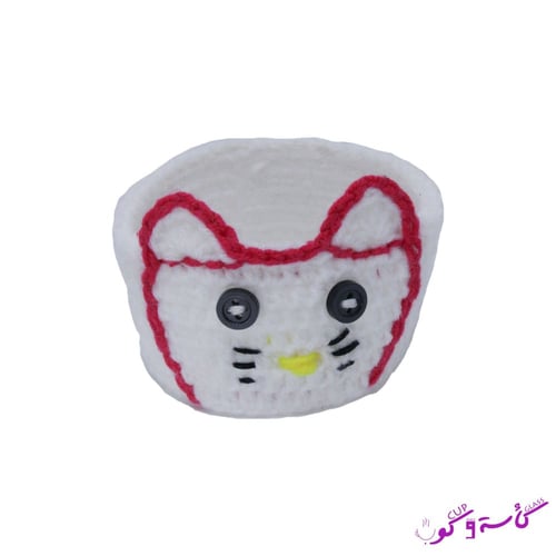 كفر كوب عازل للحرارة صناعة يدوية أبيض مزخرف