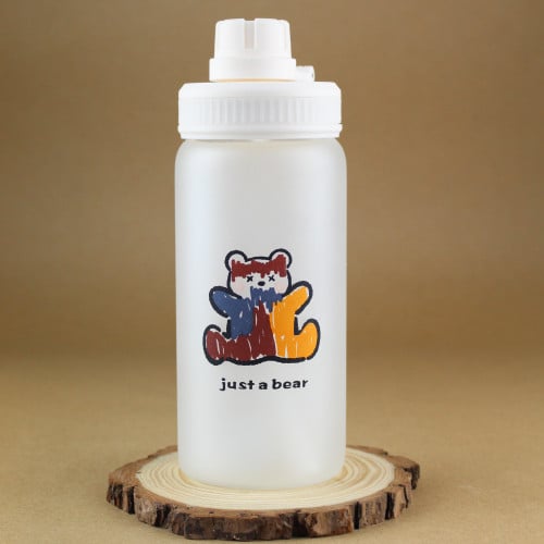 قارورة ماء زجاج مطفي 400 مل مع مصاص