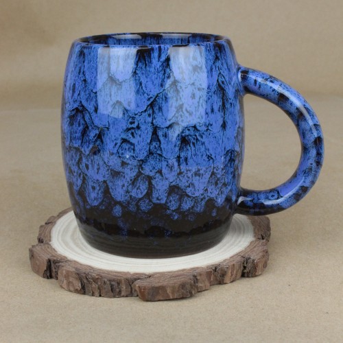 كوب قهوة سيراميك ازرق 390 مل