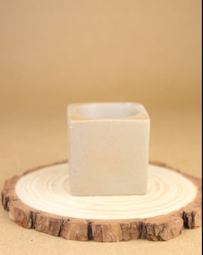 كوب قهوة سراميك بقاعدة ابيض 170 مل