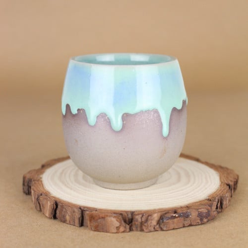 كوب قهوة مزخرف تركوازي 170 مل