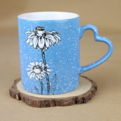 كوب سراميك مزخرف سماوي 430 مل