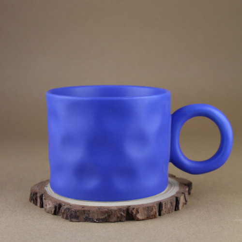 كوب قهوة سراميك ازرق 400 مل