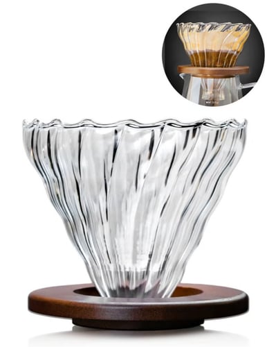 قمع V60 خشبي لون بني 02