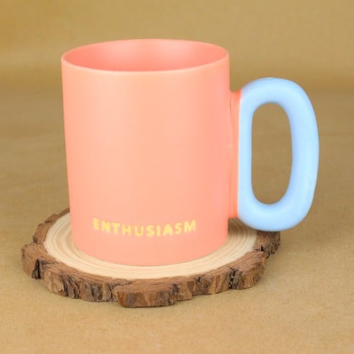 كوب قهوة وردي 355 مل