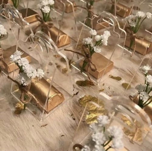 مجموعه (12) شنطة اكريلك مع التنسيق ولوجو حسب الطلب