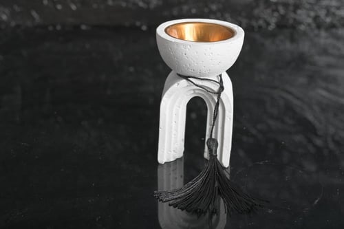 مجموعه (12) مبخرة سيرميك مع كتلة اسود بي علبة شفاف