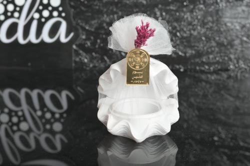 مجموعه(12) تنسيق مبخر شكل صدفة مع كتابة عبارة حسب...