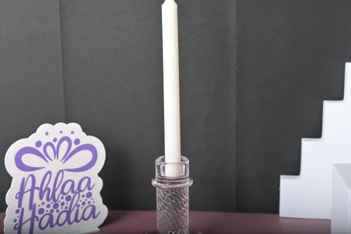 مجموعه(6) شمعدان شموع زجاج 8سم