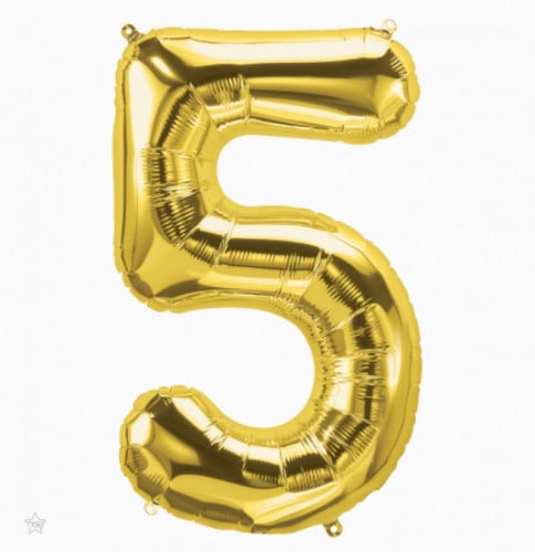 بالون رقم ذهبي كبير | Large Foil Balloon Number Go...