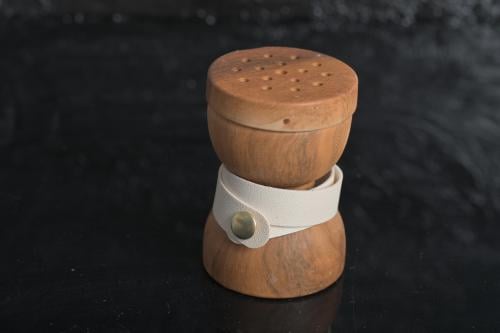 مجموعه (12) مبخرة سيرميك بني بي علبة شفاف