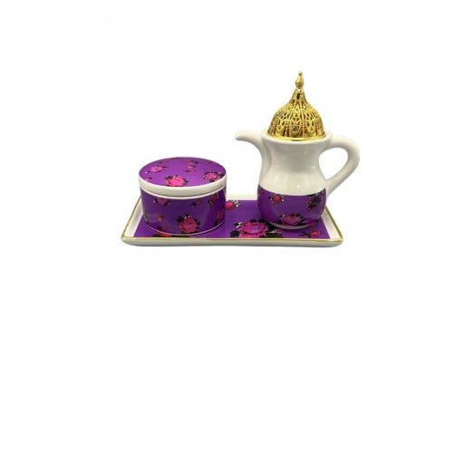 مبخرة دلة مع صحن وصينية للبخور