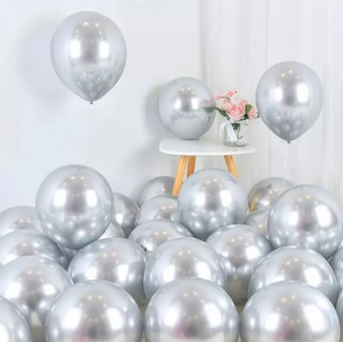 بالونات كروم فضي | Silver Chrome Balloons