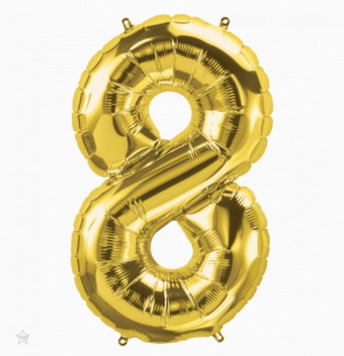 بالون رقم ذهبي كبير | Large Foil Balloon Number Go...