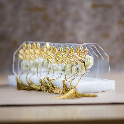 مجموعة (12) قاعده اكريلك شفاف بتزيين بدون الاستاند