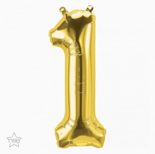 بالون رقم ذهبي كبير | Large Foil Balloon Number Go...