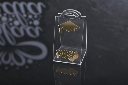 مجموعه (12) شنطة اكريلك بي عبارة حسب الطلب 5*8سم