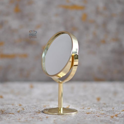 مجموعة (12) مرايا ذهبية بقاعدة للتوزيعات