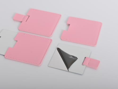 مجموعه (12) مريات جيب جلد لون وردي