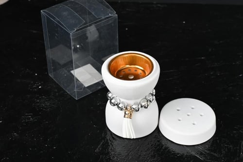 مجموعه(12) مباخر سرميك مع علبة شفاف