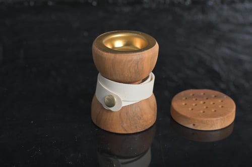 مجموعه (12) مبخرة سيرميك بني بي علبة شفاف