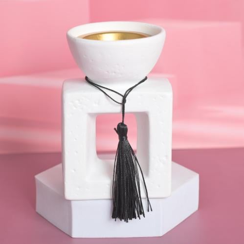 مجموعه(12) مبخرة سيرميك مع كتلة اسود بي علبة شفاف