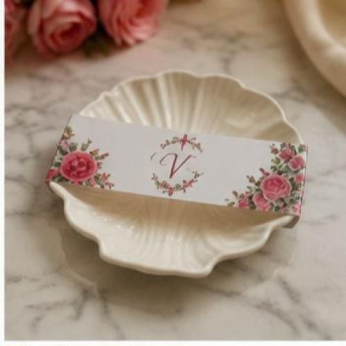 Set of (12) shell plates with custom printing