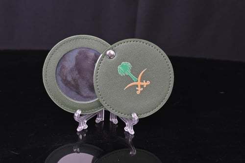 مجموعه(12) مرايات جلد مع طباعه يوفي سيفين ونخلة