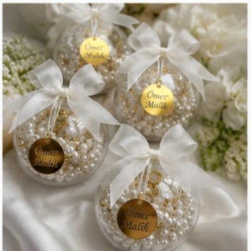 Set of (12) ball boxes with prayer beads and custo...