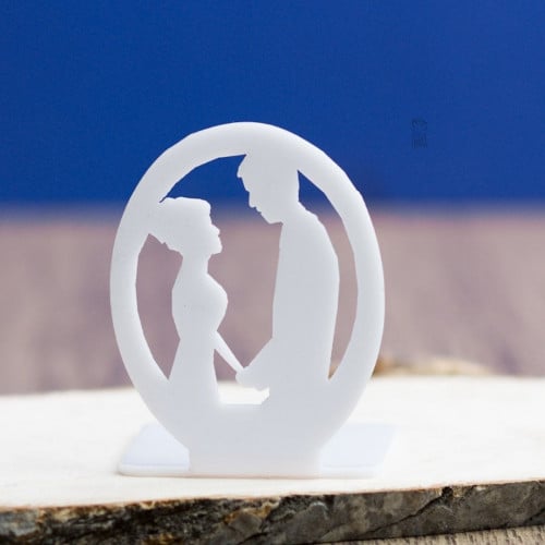 مجموعة (12) قاعدة اكريلك للتوزيعات لون ابيض