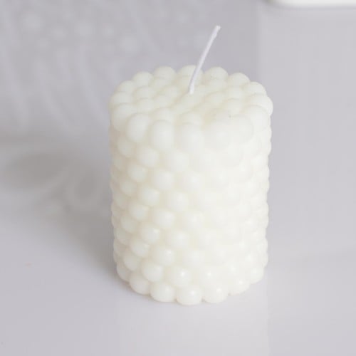 مجموعه (12) شموع بابلز اسطواني بي علبة شفاف