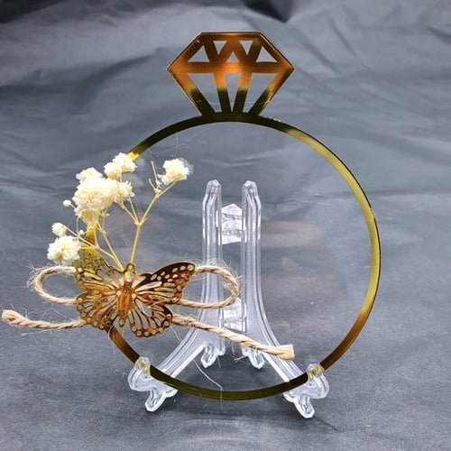 مجموعة (12) قاعده اكريلك شفاف بتزيين بدون الاستاند