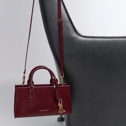 حقيبة توت ميني كيري - عنابي