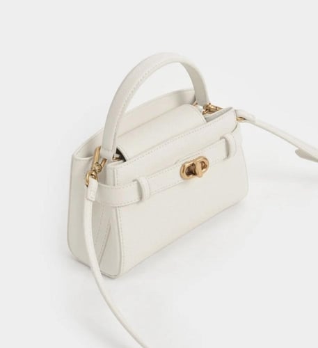 حقيبة أوبرييل ذات المقبض العلوي (صغيرة) - كريمي