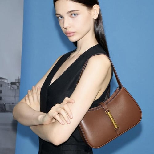 حقيبة سيسيا جلد- تشوكلت