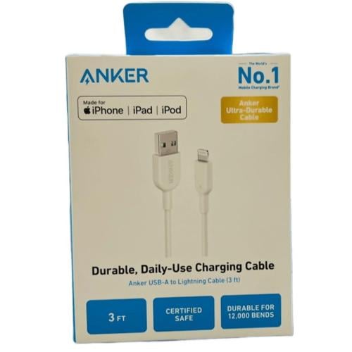 انكر كيبل يو اس بي ايفون قماش 1 متر